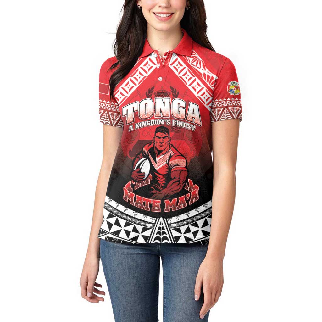 Custom Rugby Tonga MMT Women Polo Shirt Mana O Tonga LT05 - Polynesian Pride