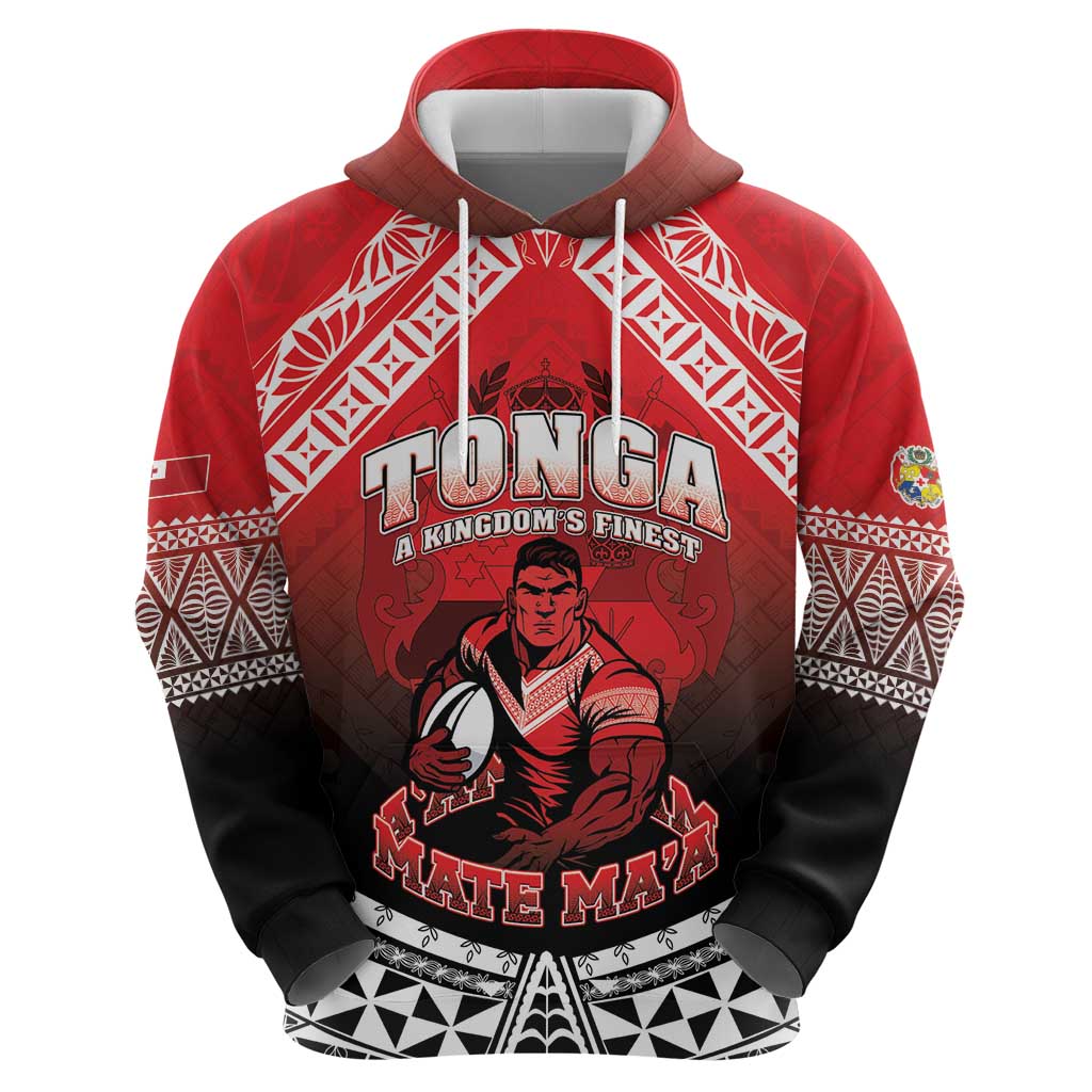 Custom Rugby Tonga MMT Zip Hoodie Mana O Tonga LT05 - Polynesian Pride