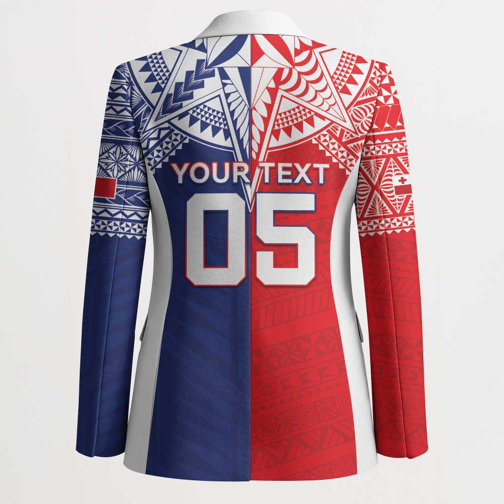 Custom Rugby Samoa And Tonga Blazer Toa Samoa With Mate Maa LT05 - Polynesian Pride