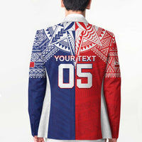 Custom Rugby Samoa And Tonga Blazer Toa Samoa With Mate Maa LT05 - Polynesian Pride