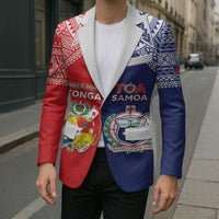 Custom Rugby Samoa And Tonga Blazer Toa Samoa With Mate Maa LT05 - Polynesian Pride