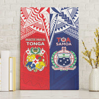 Rugby Samoa And Tonga Canvas Wall Art Toa Samoa With Mate Maa LT05 Without Frame Multicolor - Polynesian Pride