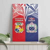 Rugby Samoa And Tonga Canvas Wall Art Toa Samoa With Mate Maa LT05 - Polynesian Pride