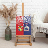 Rugby Samoa And Tonga Canvas Wall Art Toa Samoa With Mate Maa LT05 - Polynesian Pride