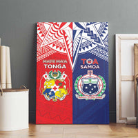 Rugby Samoa And Tonga Canvas Wall Art Toa Samoa With Mate Maa LT05 - Polynesian Pride