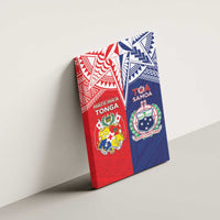 Rugby Samoa And Tonga Canvas Wall Art Toa Samoa With Mate Maa LT05 - Polynesian Pride
