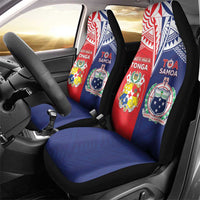 Rugby Samoa And Tonga Car Seat Cover Toa Samoa With Mate Maa LT05 - Polynesian Pride