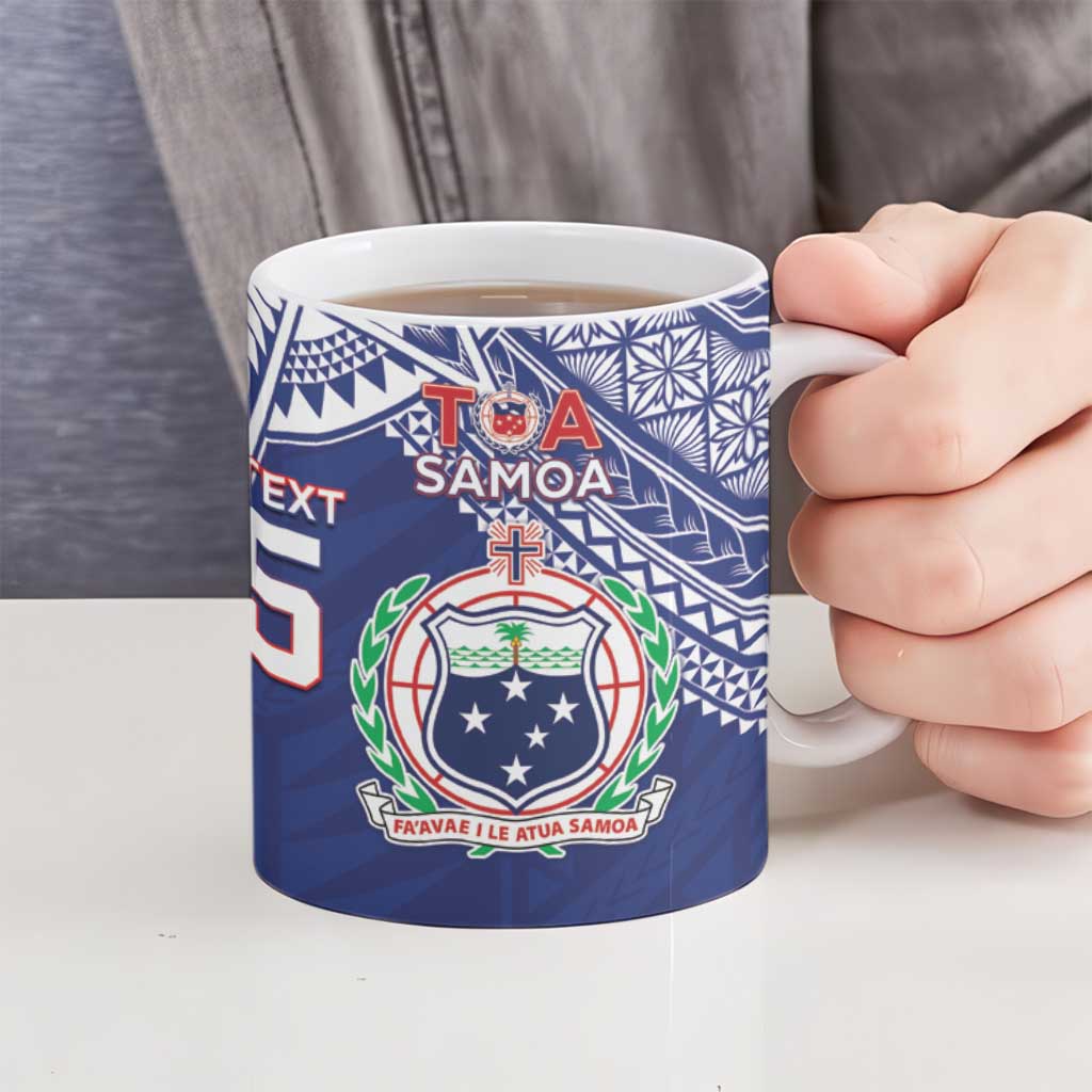 Custom Rugby Samoa And Tonga Ceramic Mug Toa Samoa With Mate Maa LT05 - Polynesian Pride