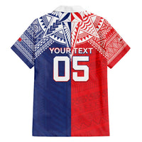 Custom Rugby Samoa And Tonga Family Matching Long Sleeve Bodycon Dress and Hawaiian Shirt Toa Samoa With Mate Maa LT05 - Polynesian Pride