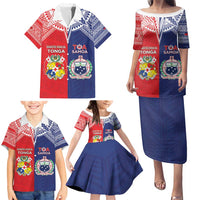 Custom Rugby Samoa And Tonga Family Matching Puletasi and Hawaiian Shirt Toa Samoa With Mate Maa LT05 - Polynesian Pride