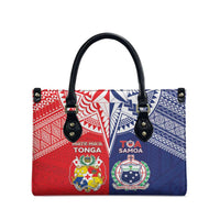Rugby Samoa And Tonga Leather Bag Toa Samoa With Mate Maa LT05 - Polynesian Pride