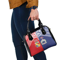 Rugby Samoa And Tonga Shoulder Handbag Toa Samoa With Mate Maa - Polynesian Pride