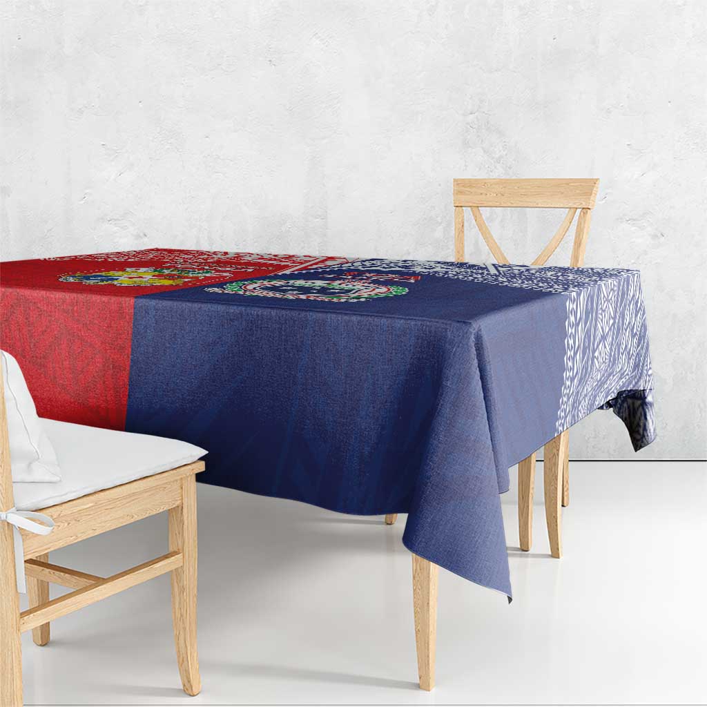 Rugby Samoa And Tonga Tablecloth Toa Samoa With Mate Maa LT05 - Polynesian Pride