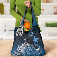 New Zealand Huia Bird Grocery Bag Aotearoa Maori Pattern