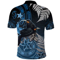 New Zealand Huia Bird Polo Shirt Aotearoa Maori Pattern
