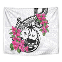 Guam Chamorro Tapestry Bougainvillea White Polynesian Tribal Pattern
