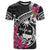 Guam Chamorro T Shirt Bougainvillea Black Polynesian Tribal Pattern