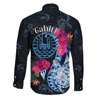 Tahiti Ia Orana Family Matching Long Sleeve Bodycon Dress and Hawaiian Shirt Polynesian Turtle With Coat Of Arms LT05 - Polynesian Pride