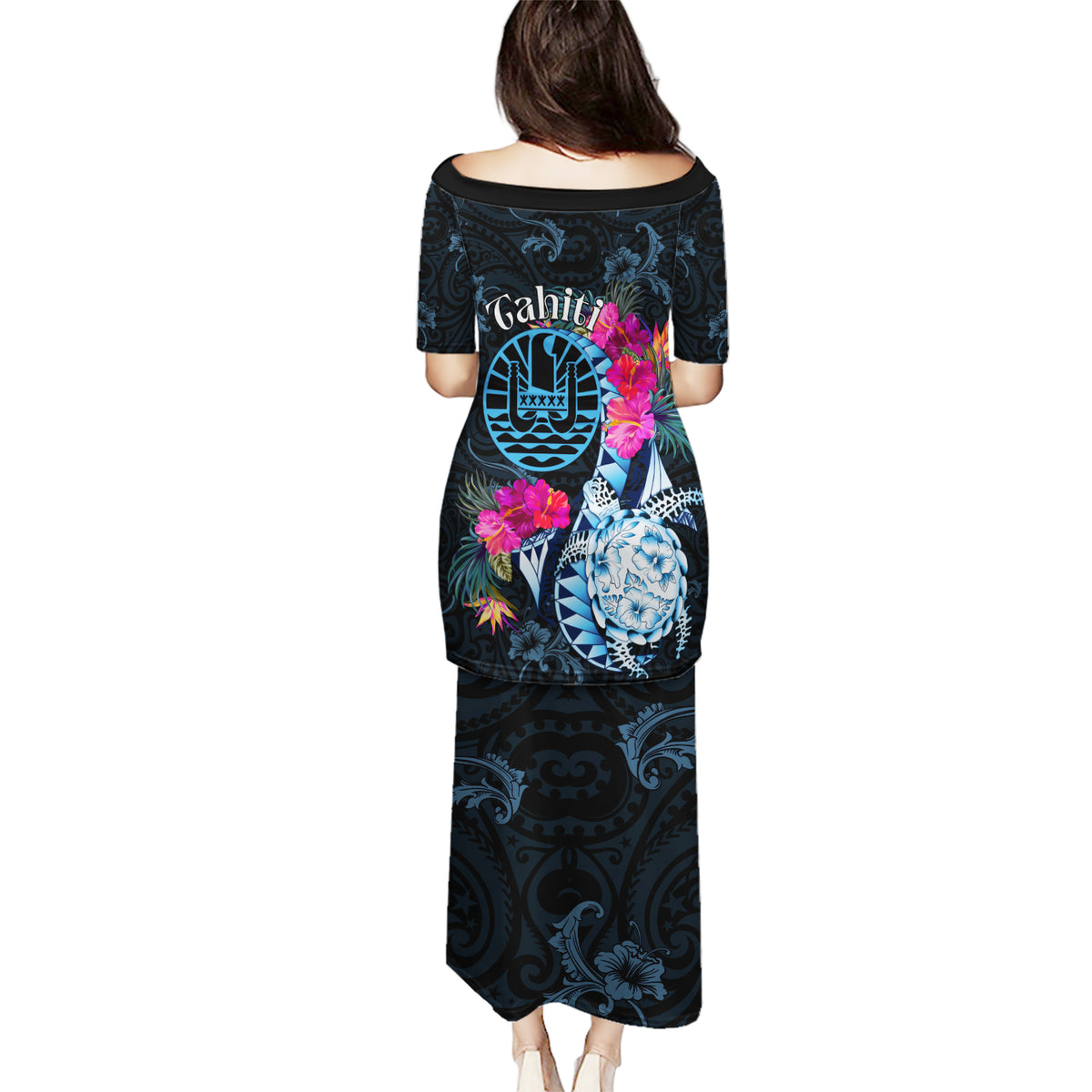 Tahiti Ia Orana Puletasi Polynesian Turtle With Coat Of Arms LT05 - Polynesian Pride