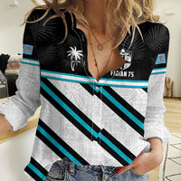 Custom Fiji Rugby Women Casual Shirt Fijian 7s With Tapa Pattern LT05 Female White - Polynesian Pride