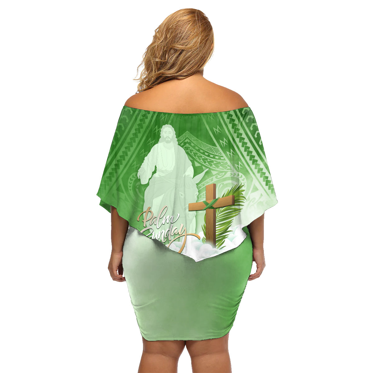 Happy Palm Sunday Family Matching Off Shoulder Short Dress and Hawaiian Shirt With Polynesian Pattern LT05 - Polynesian Pride