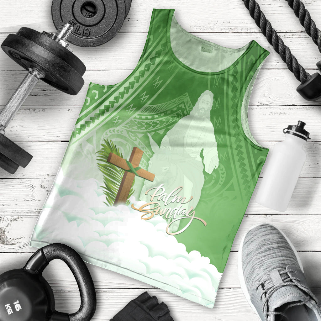 Happy Palm Sunday Men Tank Top With Polynesian Pattern LT05 - Polynesian Pride