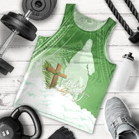 Happy Palm Sunday Men Tank Top With Polynesian Pattern LT05 - Polynesian Pride