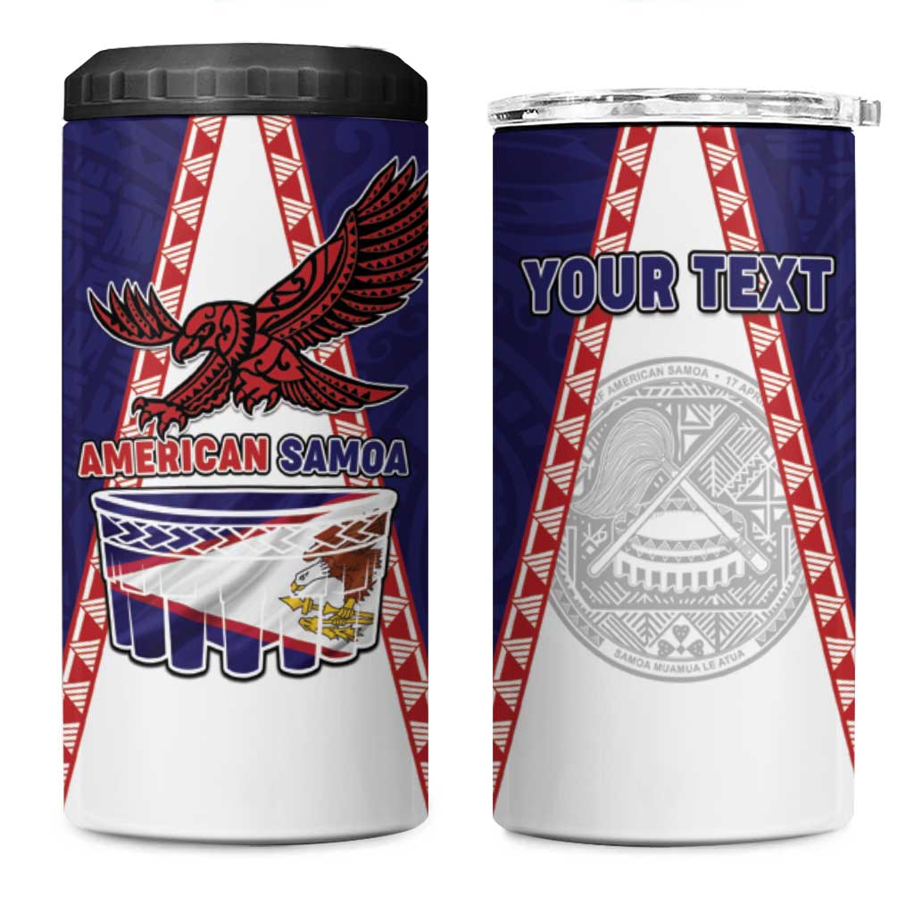 Personalised American Samoa Flag Day 4 in 1 Can Cooler Tumbler Flag Style