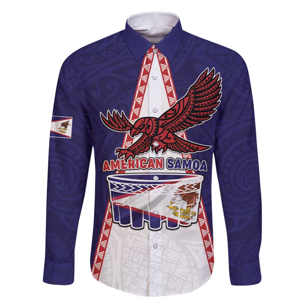 Personalised American Samoa Flag Day Family Matching Short Sleeve Bodycon Dress and Hawaiian Shirt Flag Style