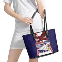 American Samoa Flag Day Leather Tote Bag Flag Style
