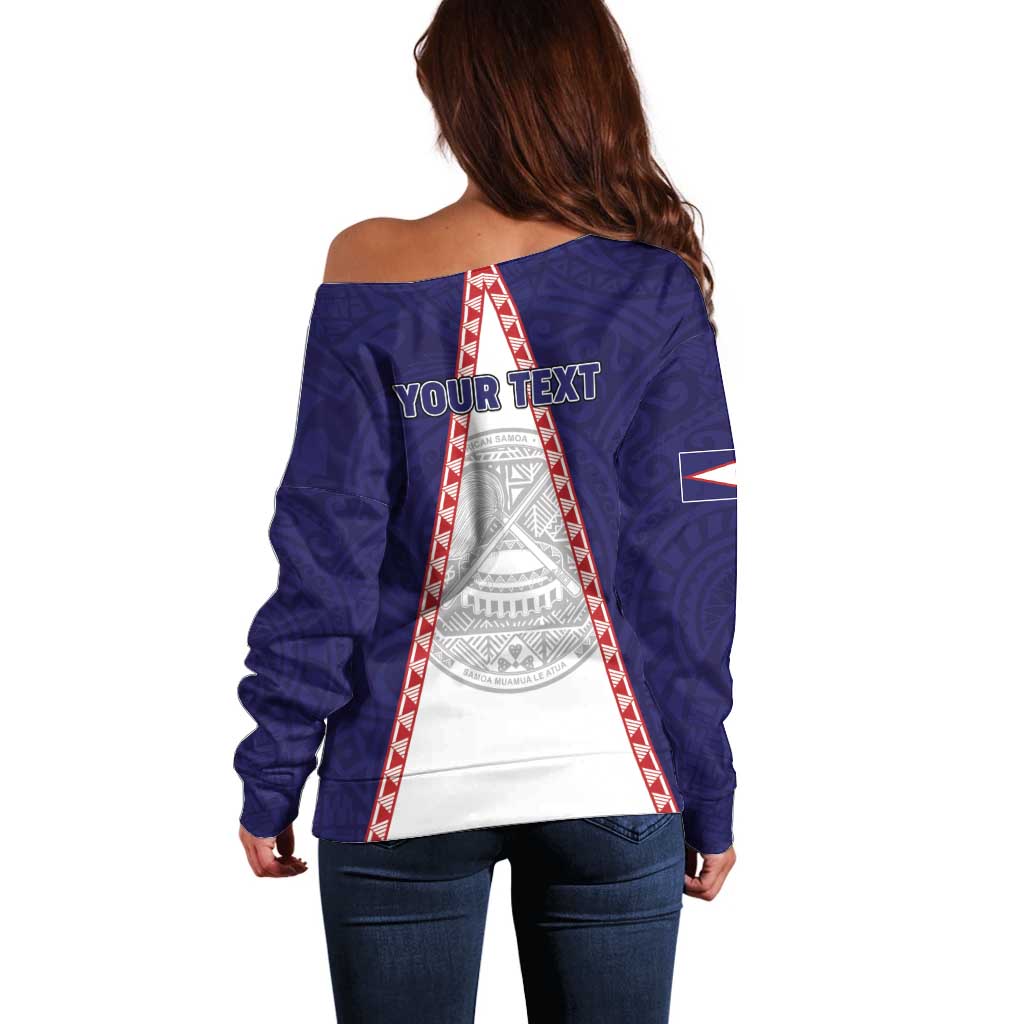 Personalised American Samoa Flag Day Off Shoulder Sweater Flag Style