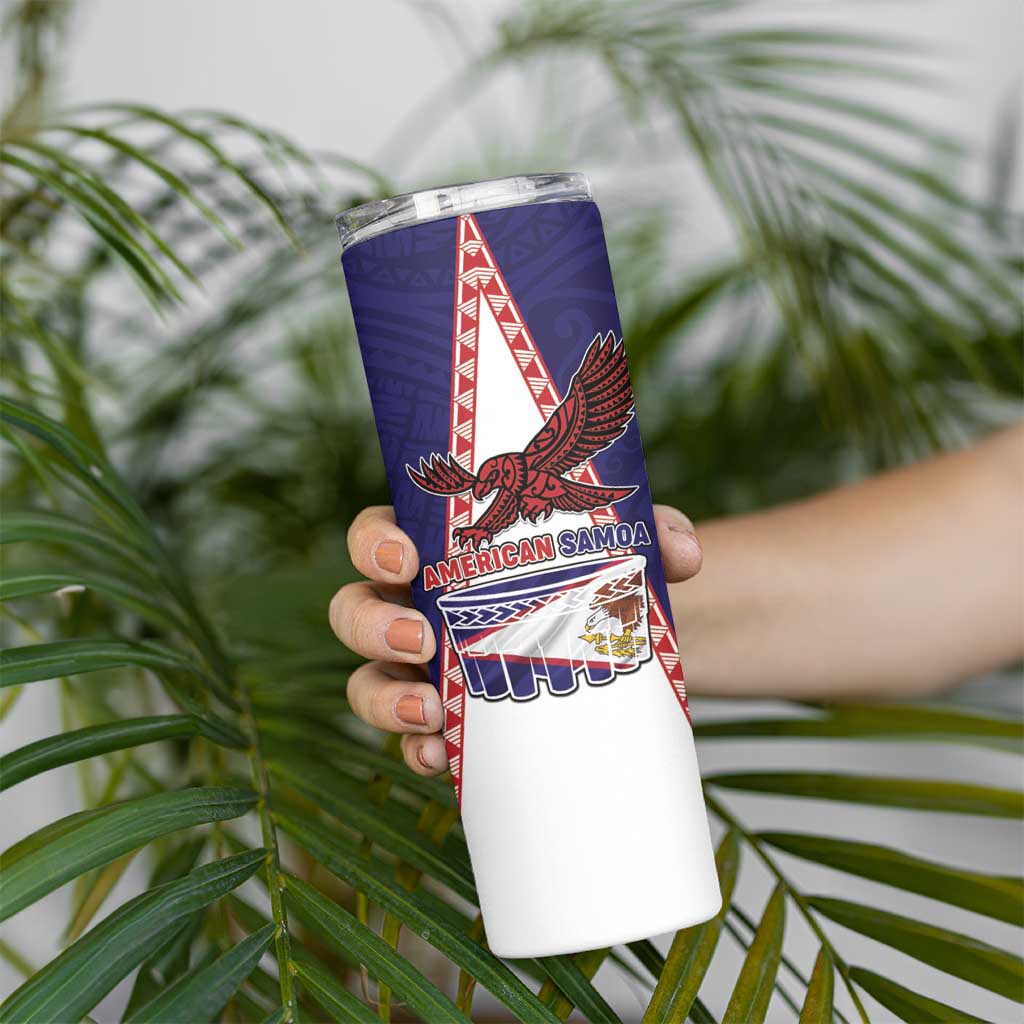 Personalised American Samoa Flag Day Skinny Tumbler Flag Style