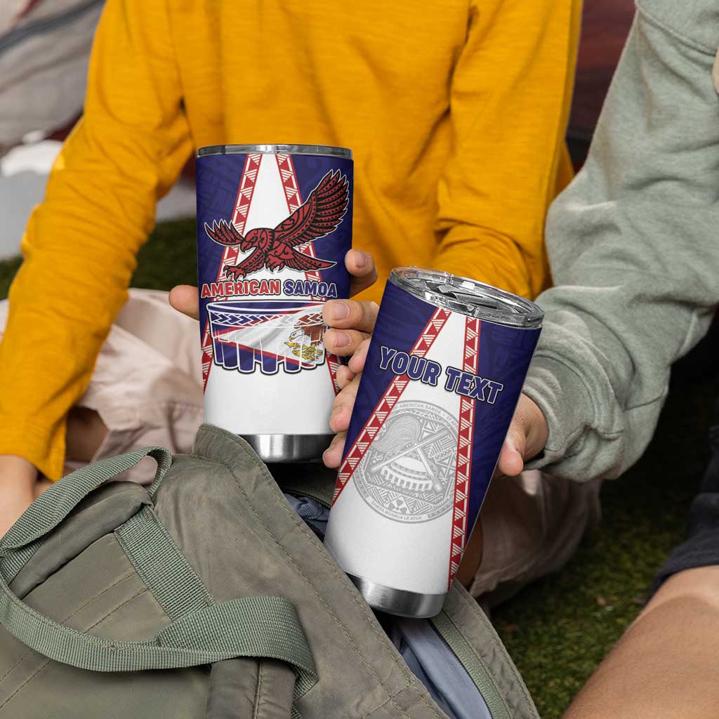 Personalised American Samoa Flag Day Tumbler Cup Flag Style