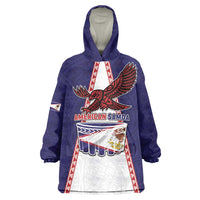 Personalised American Samoa Flag Day Wearable Blanket Hoodie Flag Style