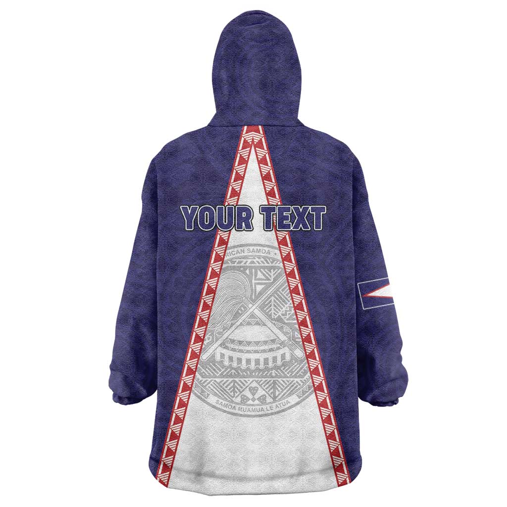 Personalised American Samoa Flag Day Wearable Blanket Hoodie Flag Style