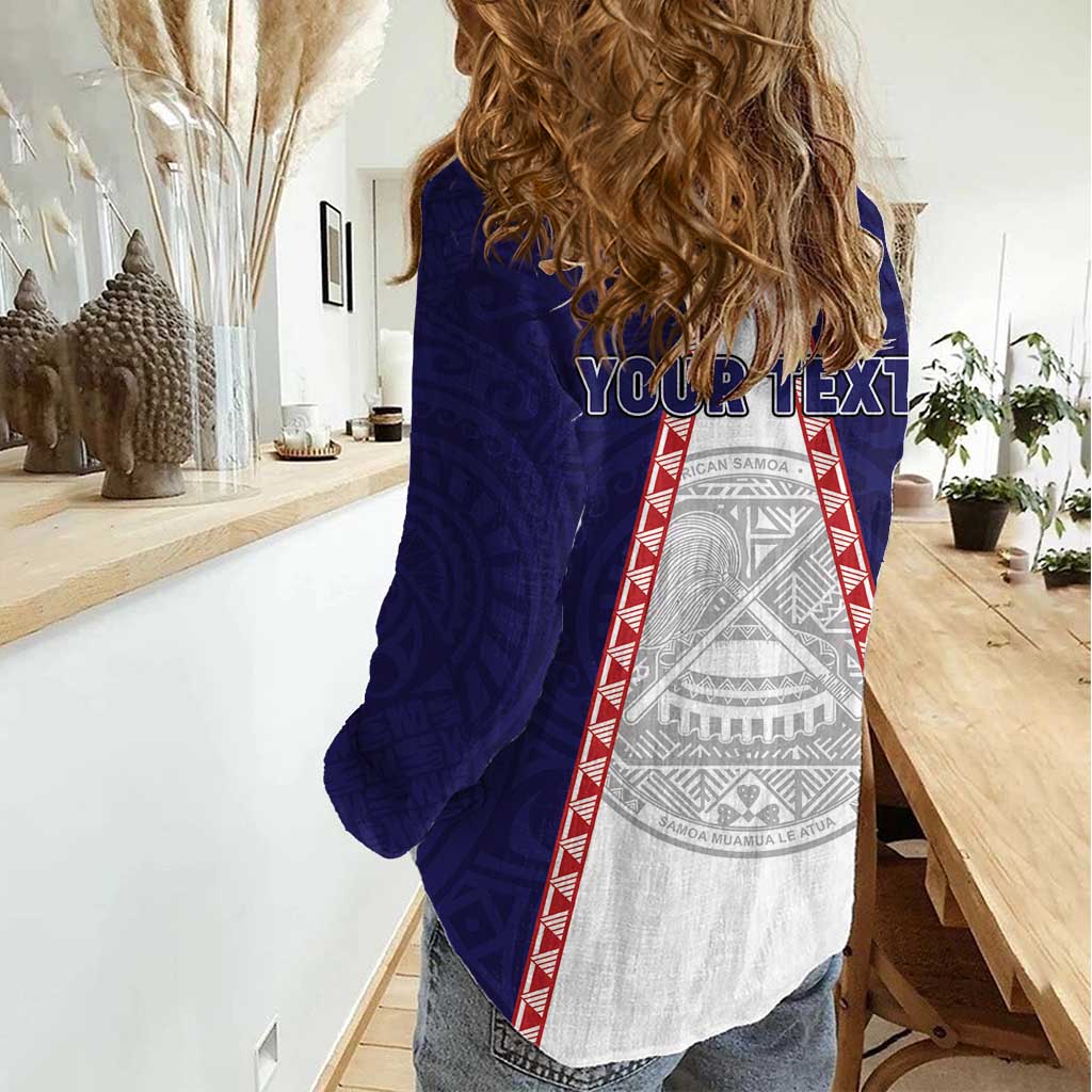 Personalised American Samoa Flag Day Women Casual Shirt Flag Style