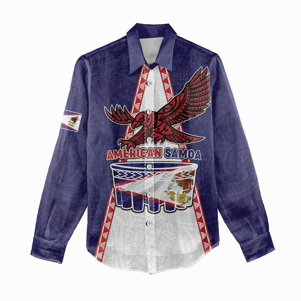 Personalised American Samoa Flag Day Women Casual Shirt Flag Style