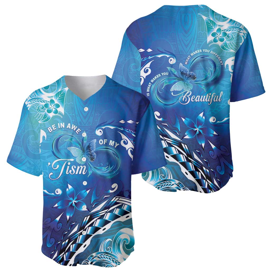 Polynesia Autism Awareness Baseball Jersey Be In Awe Of My 'Tism