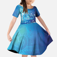 Polynesia Autism Awareness Family Matching Off Shoulder Maxi Dress and Hawaiian Shirt Be In Awe Of My 'Tism