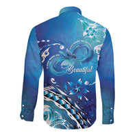 Polynesia Autism Awareness Long Sleeve Button Shirt Be In Awe Of My 'Tism