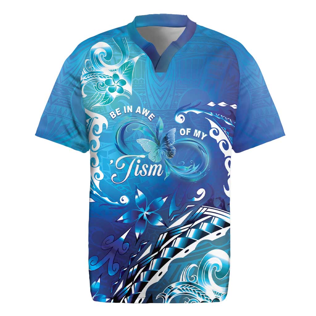 Polynesia Autism Awareness Rugby Jersey Be In Awe Of My 'Tism