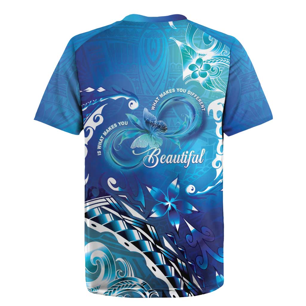 Polynesia Autism Awareness Rugby Jersey Be In Awe Of My 'Tism