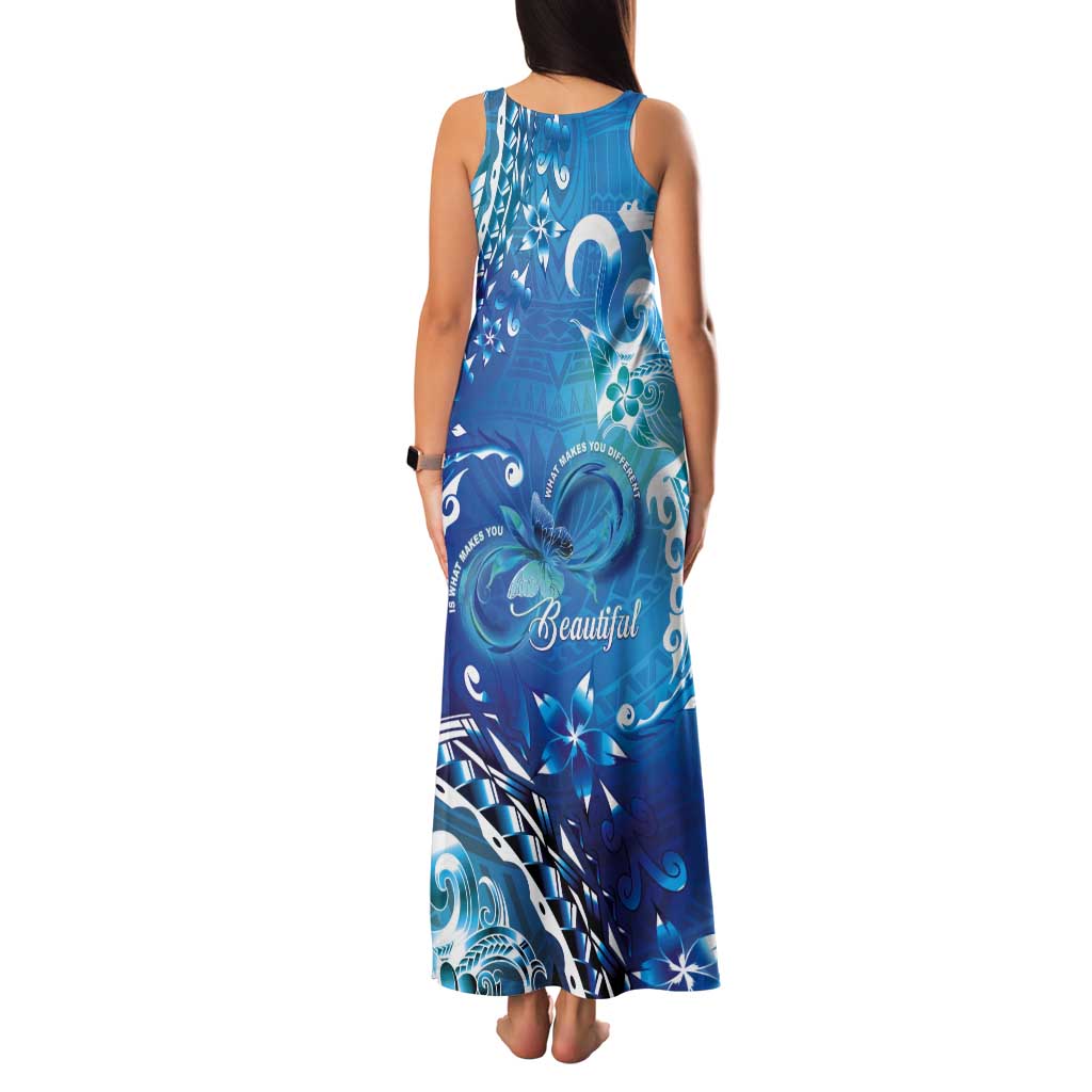 Polynesia Autism Awareness Tank Maxi Dress Be In Awe Of My 'Tism