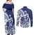 Guam Chief Kepuha Couples Matching Off Shoulder Maxi Dress and Long Sleeve Button Shirt Chamorro Pride