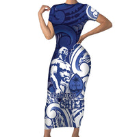 Guam Chief Kepuha Family Matching Short Sleeve Bodycon Dress and Hawaiian Shirt Chamorro Pride