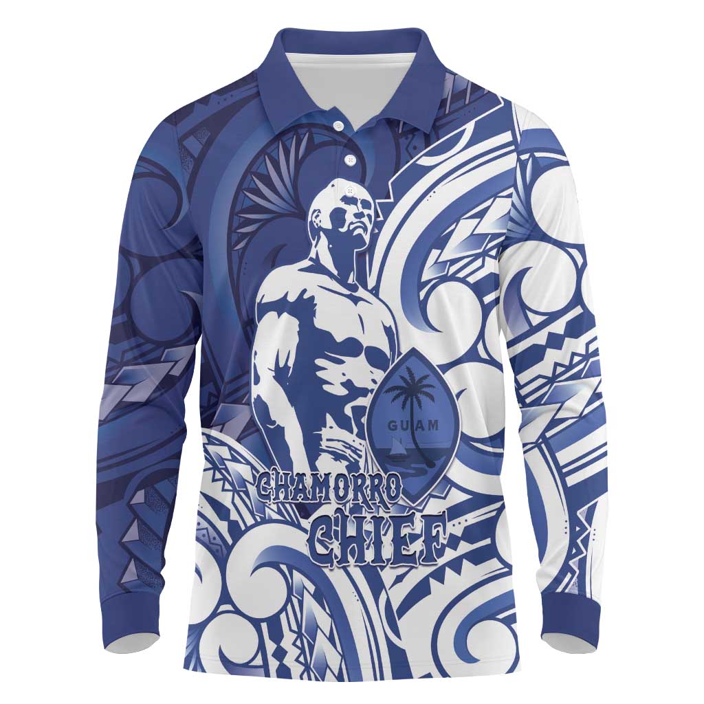 Guam Chief Kepuha Long Sleeve Polo Shirt Chamorro Pride