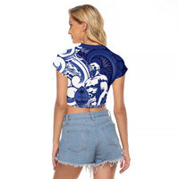 Guam Chief Kepuha Raglan Cropped T Shirt Chamorro Pride