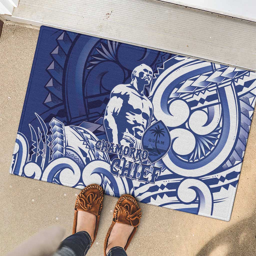 Guam Chief Kepuha Rubber Doormat Chamorro Pride