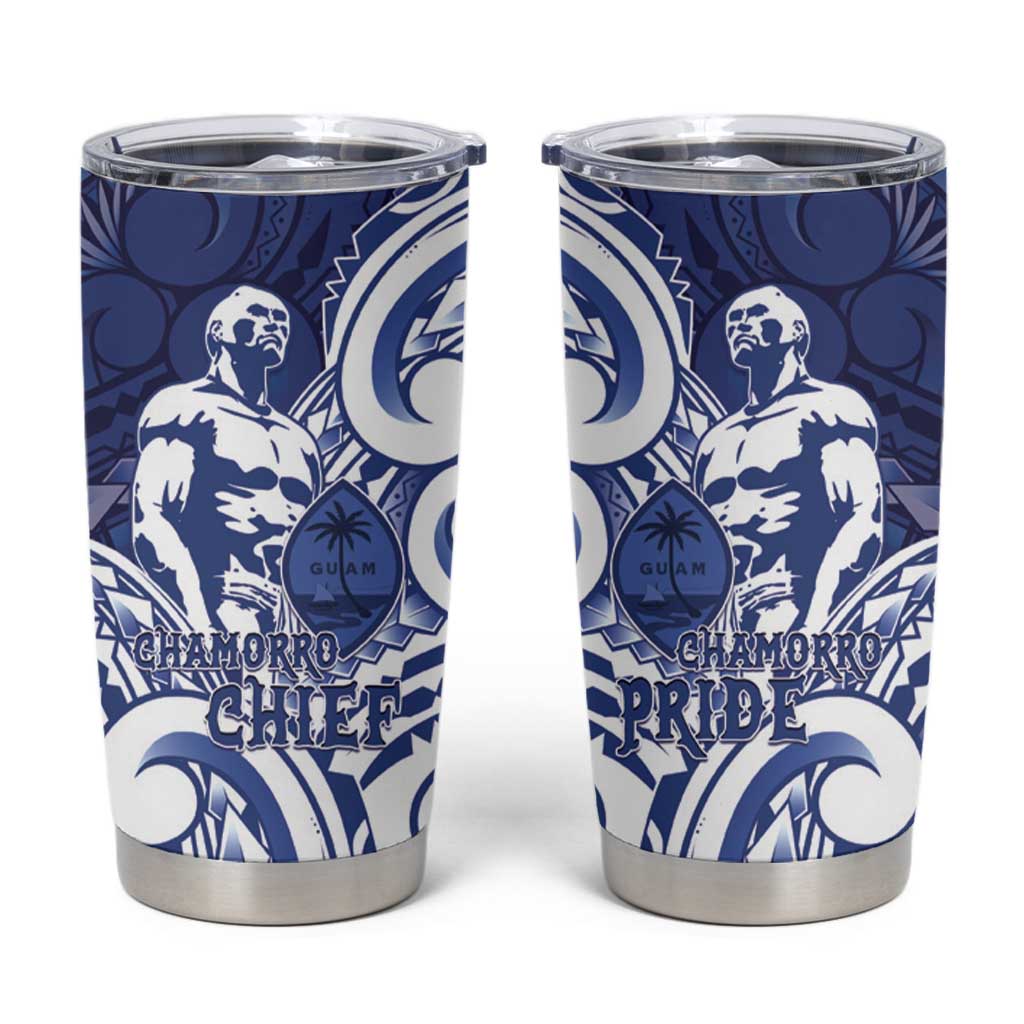 Guam Chief Kepuha Tumbler Cup Chamorro Pride LT05 Blue - Polynesian Pride