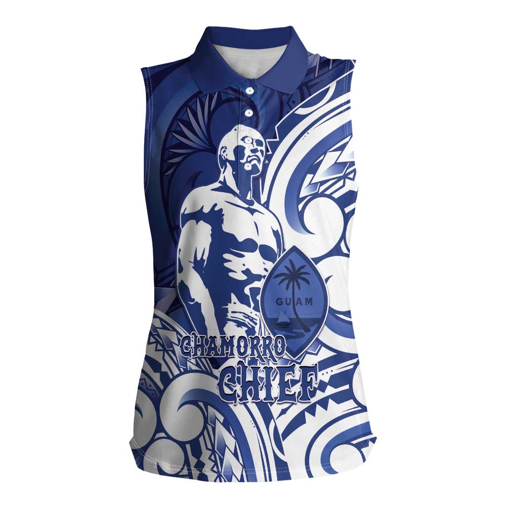 Guam Chief Kepuha Women Sleeveless Polo Shirt Chamorro Pride